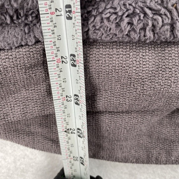 THE‎ NORTH FACE Vest Womens SMALL Fuzzy Fur Osito Fleece Stretchy Lavender Zip - Picture 12 of 13